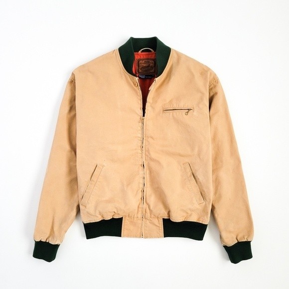 Polo Ralph Lauren Other - Polo Ralph Lauren Vintage Sportsman Twill Cotton Bomber Jacket Tan Khaki